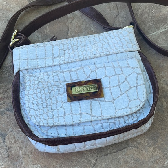 Vintage Relic crossbody bag adjustable strap exterior pocket 🦋 - Picture 1 of 8